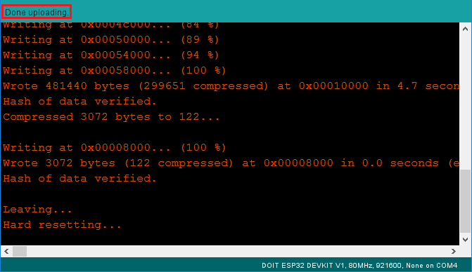 Install ESP32 Board in Arduino IDE in less than 1 minute 12 Arduino IDE done uploading ESP32 WiFiScan sketch