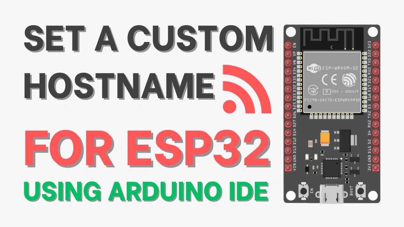 Set a Custom Hostname for ESP32 Using Arduino IDE 1 Set a Custom Hostname for ESP32 Using Arduino IDE